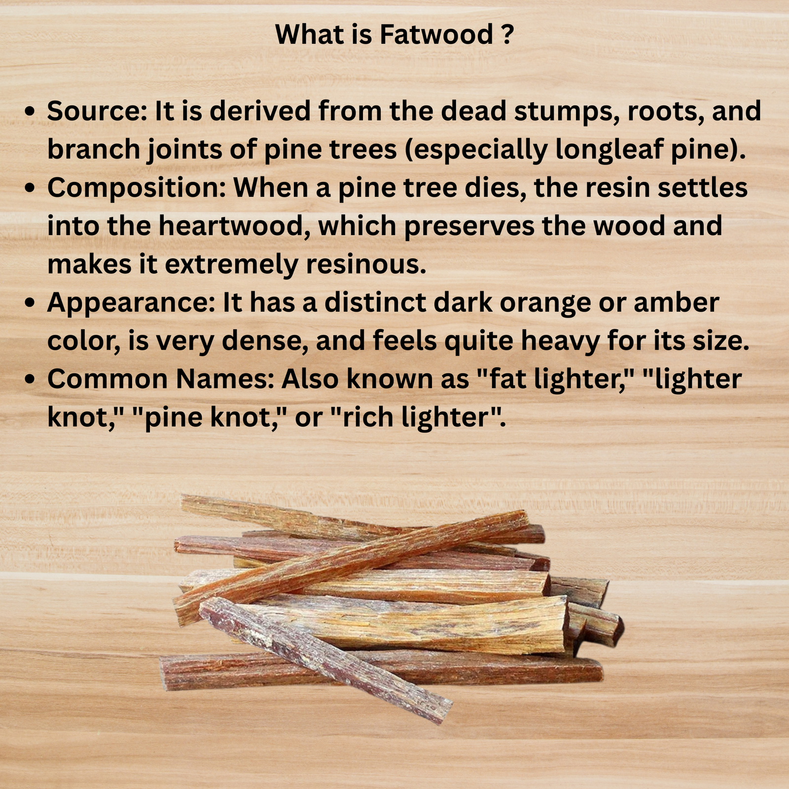 Fatwood, Pine Wood Fire Starter, Natural Resin, Waterproof for Camping, Picnic, Grills, Fireplaces. 400 Grams - Image 2