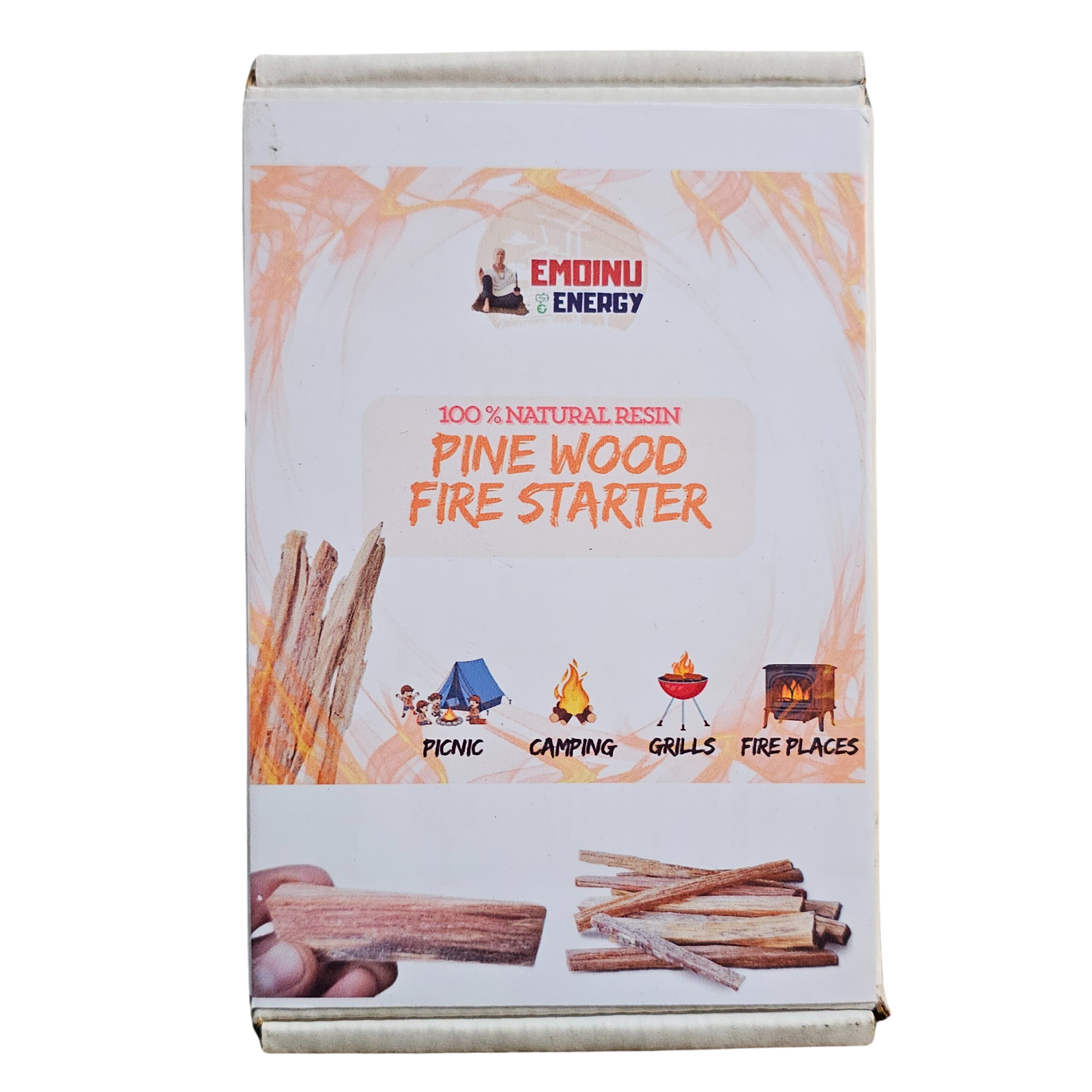 Fatwood, Pine Wood Fire Starter, Natural Resin, Waterproof for Camping, Picnic, Grills, Fireplaces. 400 Grams