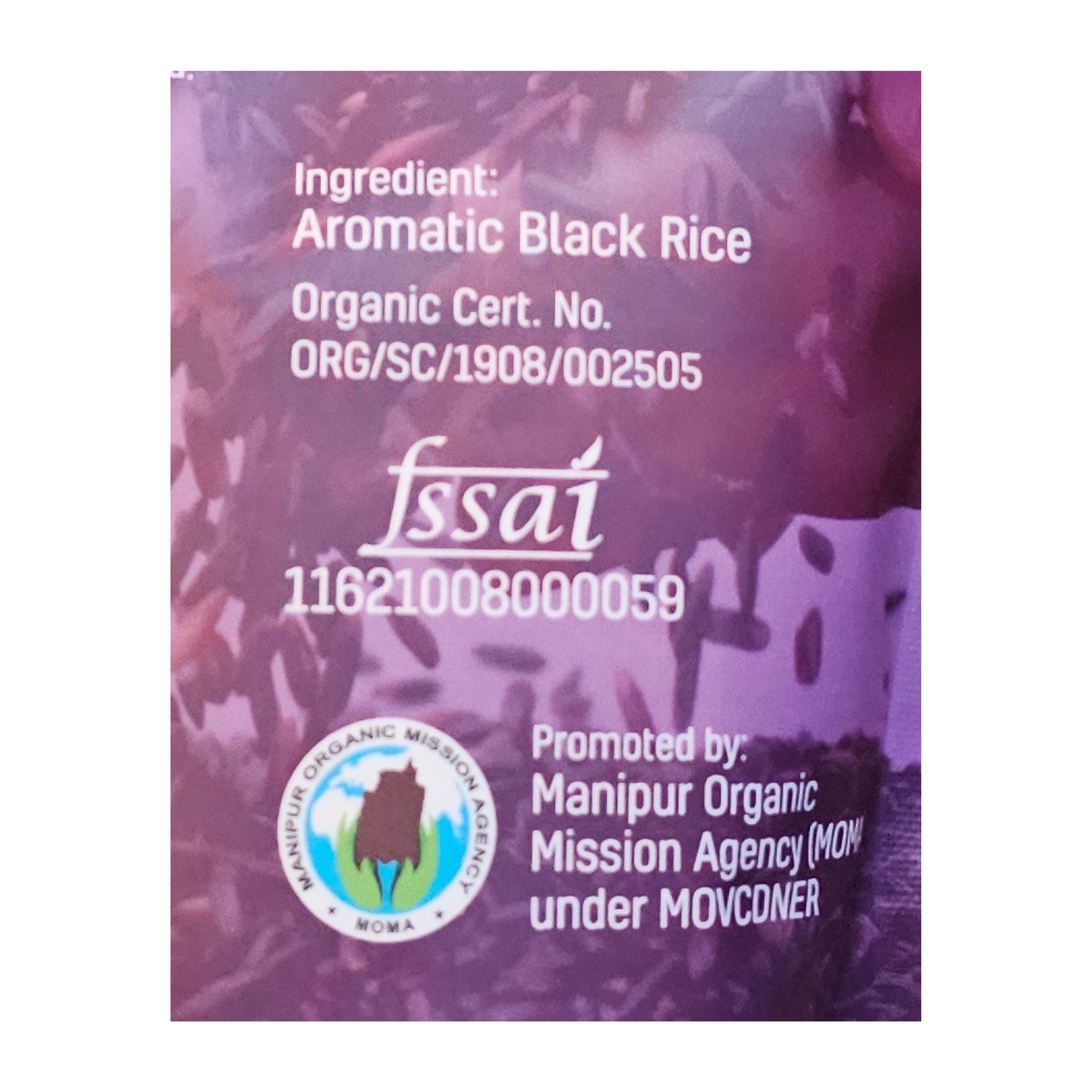 Organic Manipur Chak-Hao Aromatic Black Rice, Premium Forbidden Rice from Manipur, Black Sticky Rice, 500 Grams - Image 2