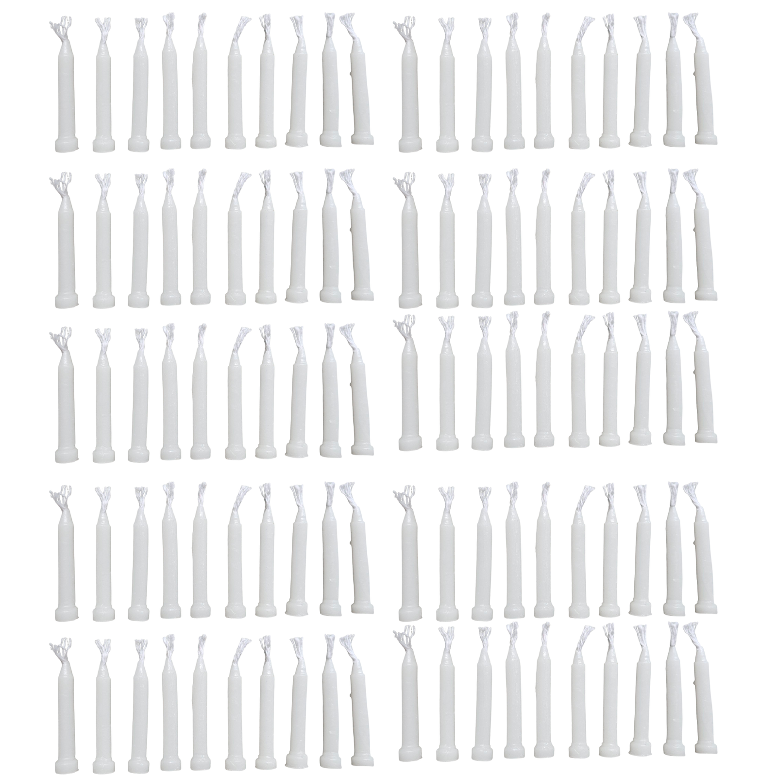 White Stick Candles for Home, Worship, Party, Birthday, Gifting, Wide Base for Easy Stand (50) - Image 2